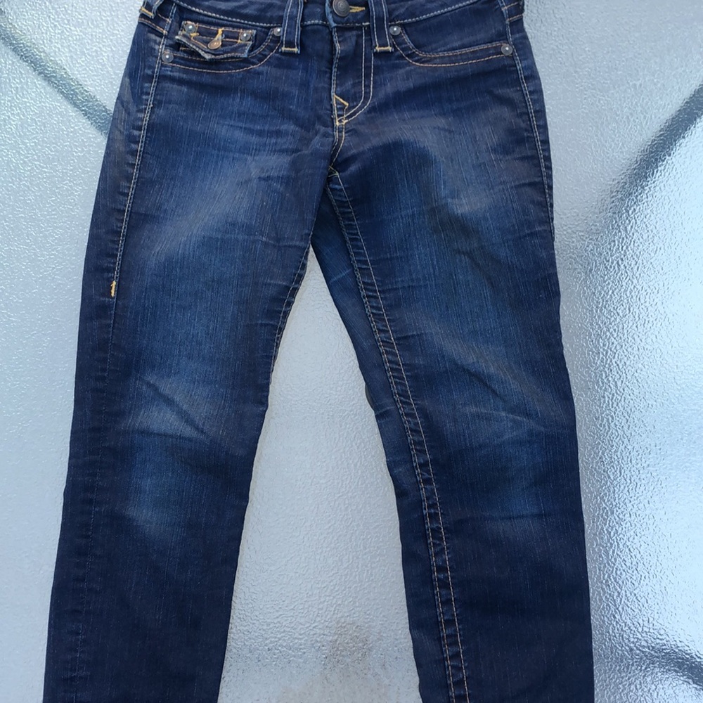 True Religion Serena Skinny Dark Wash Style WCJ-N96CR8 Inseam 29” Size 28 - Picture 6 of 14